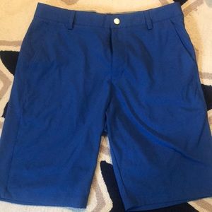 Men’s royal blue golf shorts